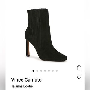 Vince Camuto Black Heeled Boots with Sleek Design